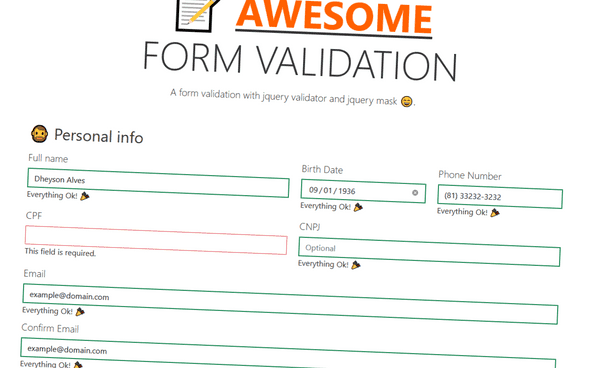 Awesome Form Validation